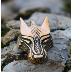 Viking Wolf Head Pendant...